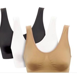 NEW***GENIE 3X WIRELESS BRAs. 3 - White, black and beige. Selling as a package.